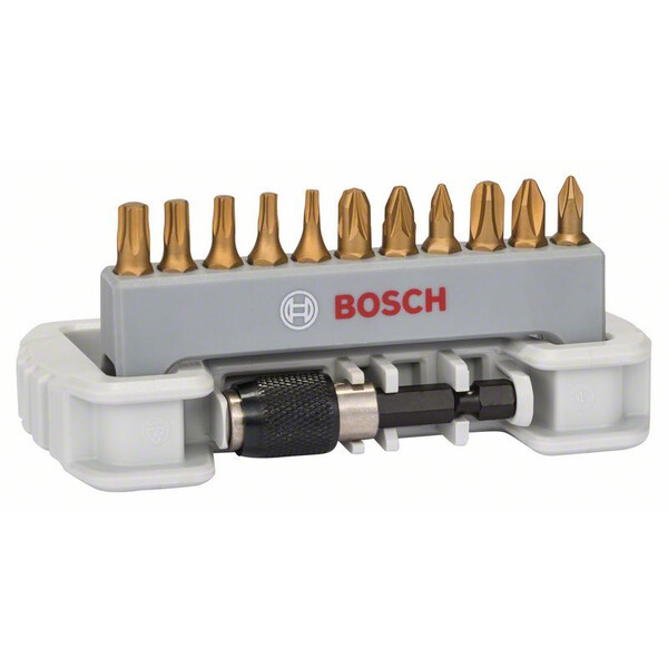 Bosch Набір біт 12шт+швидкозм. тримач 2608522128