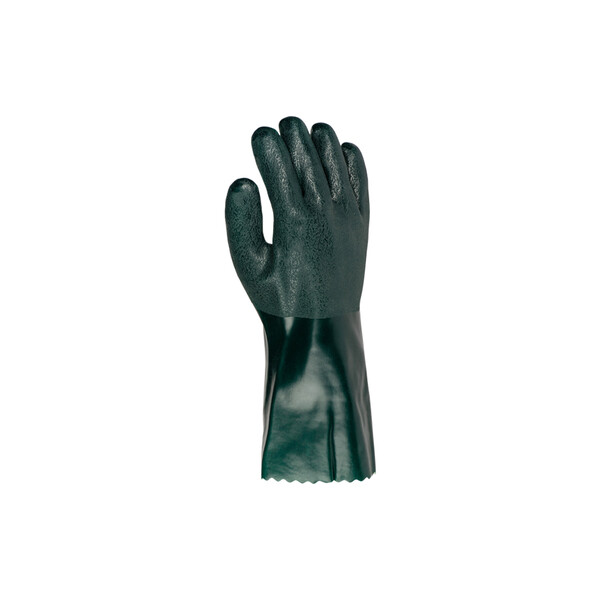 Перчатки DOLONI (3895) зелені ПВХ полн.облив гладкі 9 р-р