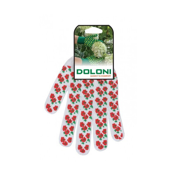 Рукавички DOLONI (4298) Весняні квіти р-р10  (150/10шт.) клас10