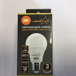 LED Лампа LEDEX 8W, E27, 760lm,4000К,270град, (100719 ) (Р)