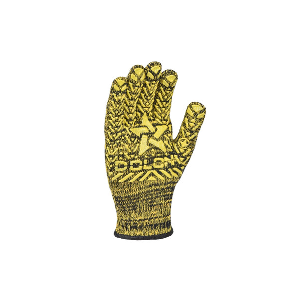 Перчатки DOLONI (5602) трикотаж Новая Звезда с желт ПВХ 10р-р