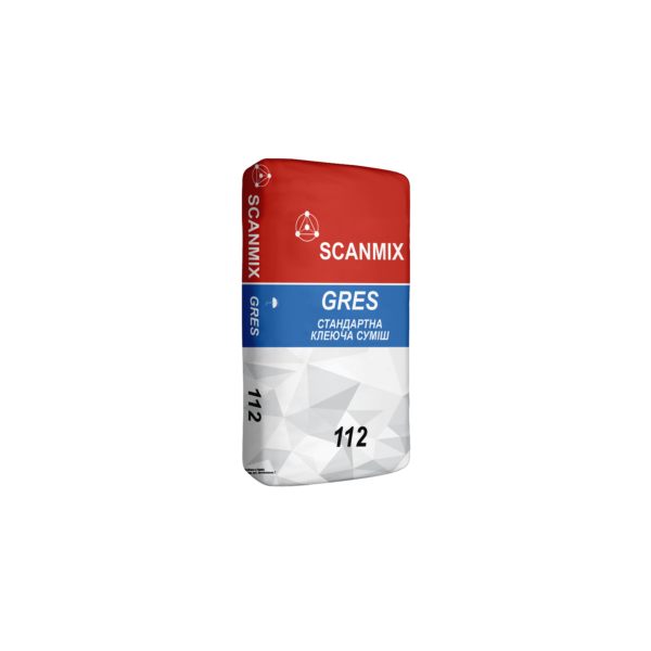 SCANMIX - 112 GRES (ЗИМА) Клей для плитки з кераміки, штучного та натурального каміння зимовий (25 кг.) (42 міш./у пал.)