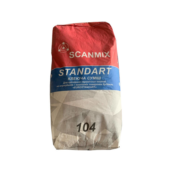 SCANMIX - Клей 104 STANDART (25кг) (для плитки до 50х50) (42меш/в упав)