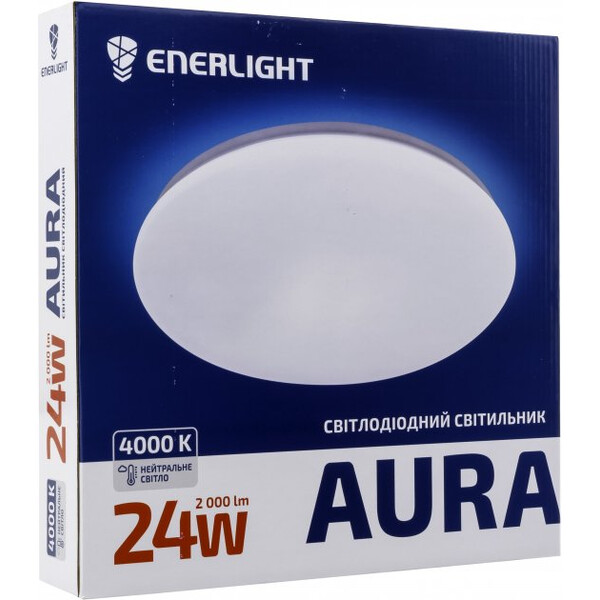 Світильник світлодіодний AURA 24Вт 4000К (AURA24SMD80N/4823093505278)
