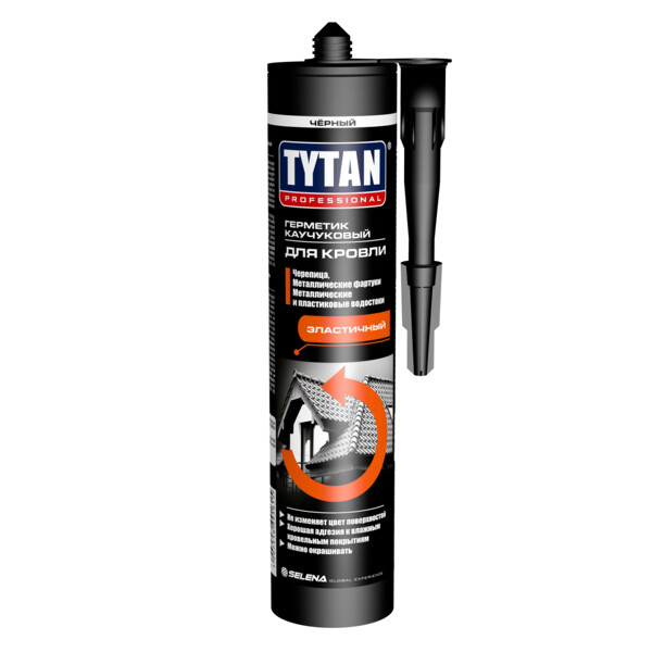 Герметик каучуковий покрівельний Tytan 310мл чорний