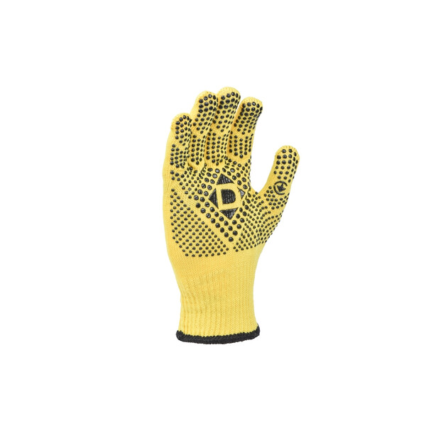Перчатки DOLONI (5706) универсал D трикотаж желтые с ПВХ,10р-р