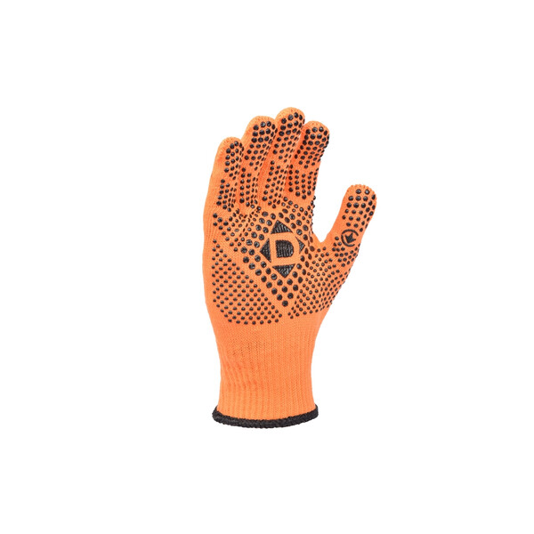 Перчатки DOLONI (5707) универсал D трикотаж оранжс ПВХ,10р-р