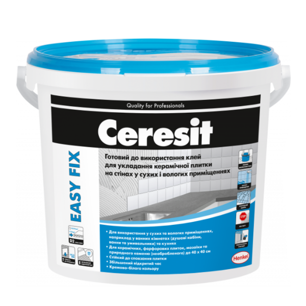 CERESIT- EASY FIX Клей для плитки 7кг (Ceresit)