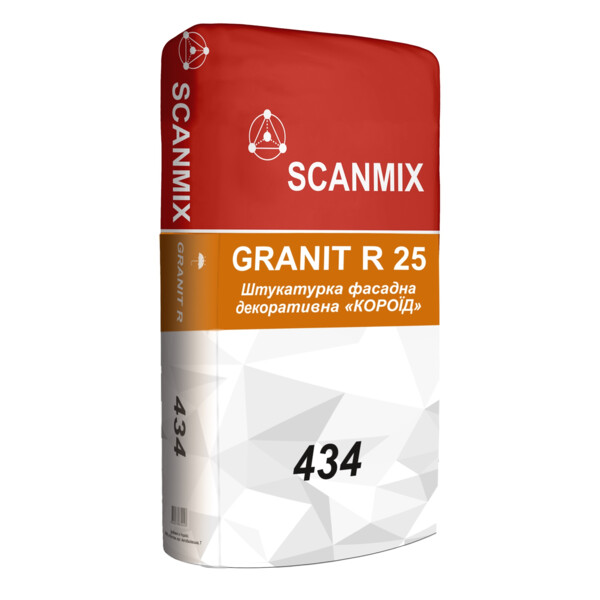 SCANMIX - 434 GRANIT R25 Короїд Штукатурка декоративна (25 кг.) (48 міш/у пал.)
