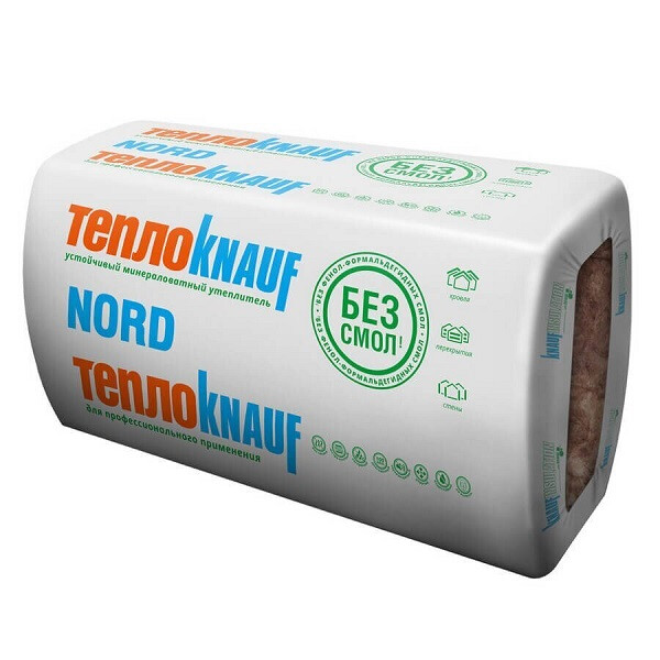 Вата KNAUF insulation ТЕПЛО Knauf NORD TS 035 (6л) х100) х610х1230 (4,5 кв.м) (24шт/п)