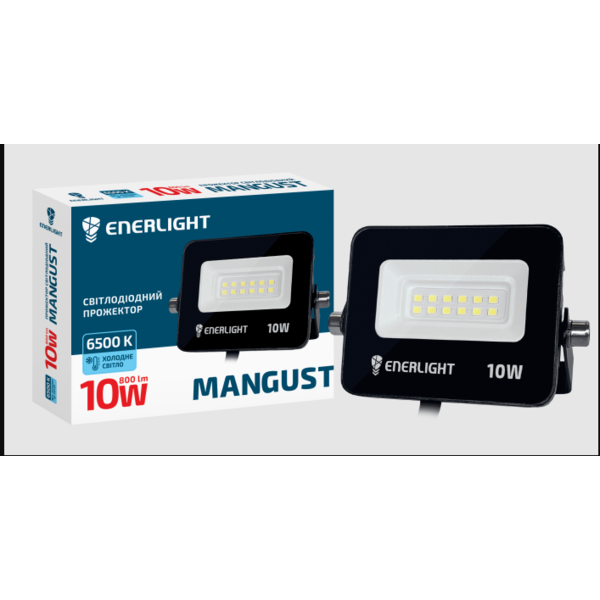 Прожектор світлодіодний ENERLIGHT MANGUST 10Вт 6500K  4823093503014