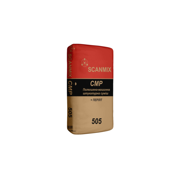 SCANMIX - 505 CMP Штукатурка цементно-вапняна з добавками ПЕРЛІТУ (25 кг.) (42меш/у пал)