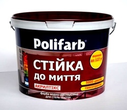 Фарба POLIFARB Акрілтікс Стійка до миття 14кг (Polifarb)