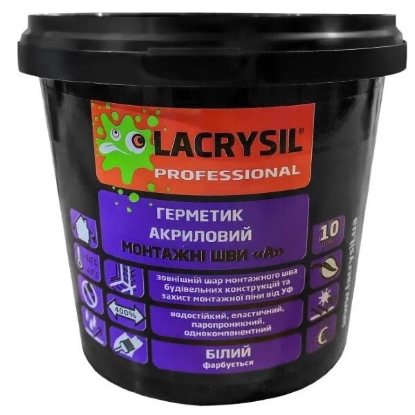 Герметик LACRYSIL для монтажных швов (А) 7 кг