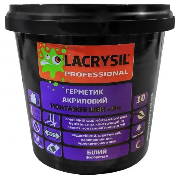 Герметик  Lacrysil для монтажних швів (А)  1,2кг