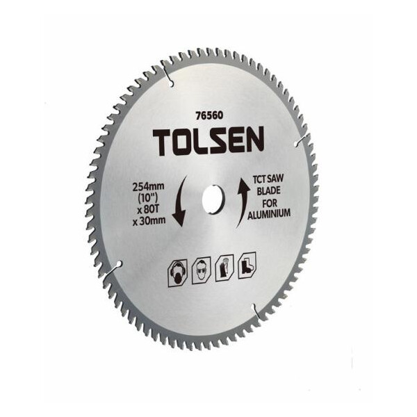 Диск пиляльний по алюмінію Tolsen 210x30мм 60T (76540)