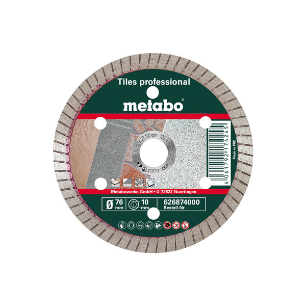 Диск діамант Metabo Professional ТP 76x10 мм (626874000)