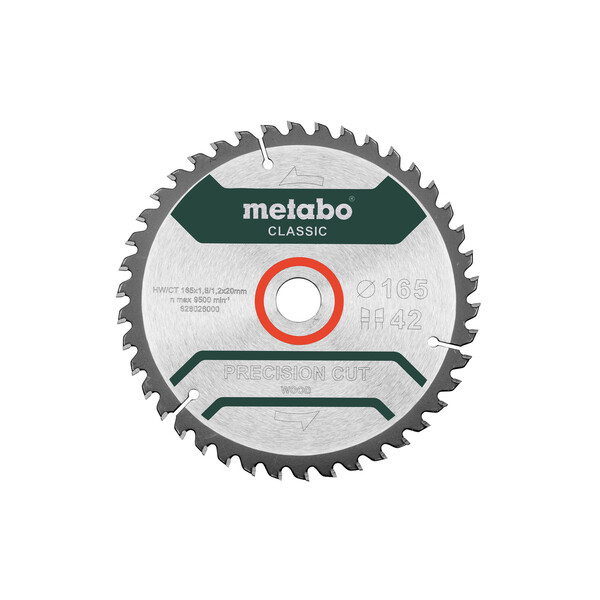 Диск пиляльний Metabo Precision Cut Wood - Classic 165x20x42T 628026000