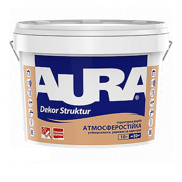 Фарба AURA Dekor Struktur 10 кг (структурна фарба). (Ескаро)